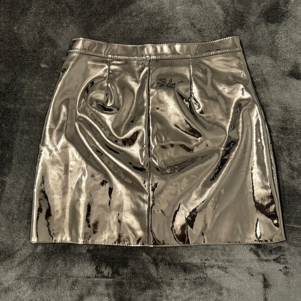 Y2K Goth PVC Vinyl High Waisted Mini Skirt